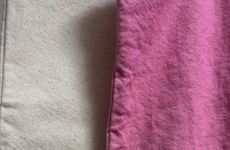 左が元の色、右が染め後の色