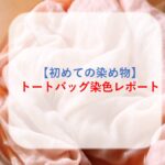 【初めての染め物】トートバッグ染色レポート